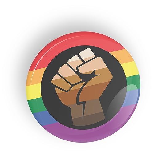 QPOC Queere und transsexuelle People of Color Stolz-Flagge Pin-Abzeichen-Schaltfläche - Pin zurück oder Magnet LGBT LGBTQ LGBTQI LGBTQIA