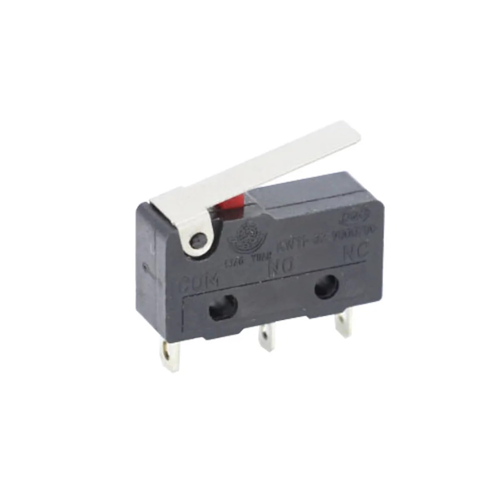 10 PZ Micro Interruttore 2/3Pin NO/NC Mini Finecorsa 5A 250VAC KW11-3Z Roller Arc leva A Scatto Push Microinterruttori(2P curved handle)