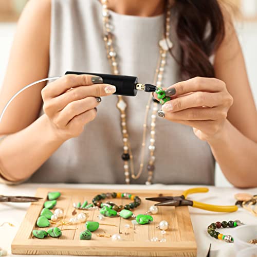 64Pcs Electric Resin Drill Set Diy Jewelry Keychain Making Kit, Sunjoyco Electrical Pin Vise Kit For Resin Casting Molds, Mini Hand Drill Resin Supplies With 3-Jaw Clamp-Applicable, Grip Nose Pliers #TOP6