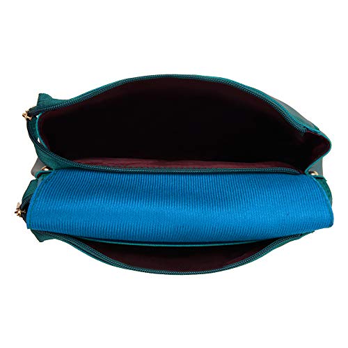 Image of Vivinkaa Sling Bags for Women Branded, Sling Bag, Sling Bag Women I Leatherette Flap Compartment, Aqua