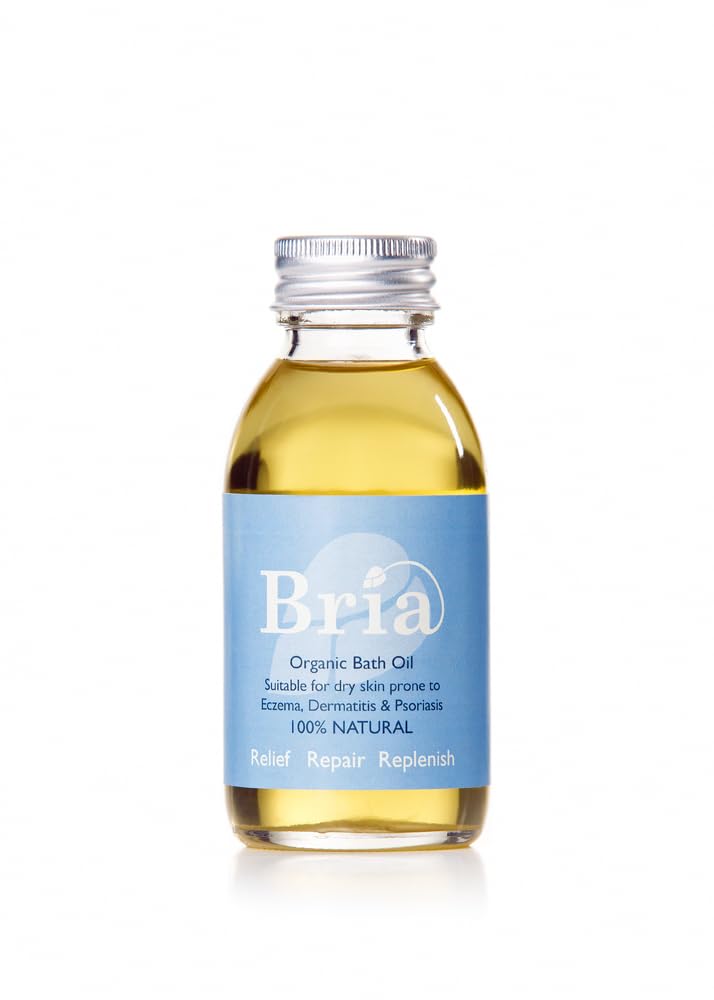 Bria 100% Natural Organic Soothing & Moisturising Bath Oil for Eczema Prone & Dry Skin Suitable for Adults, Children & Babies – Scent Free (100ml)