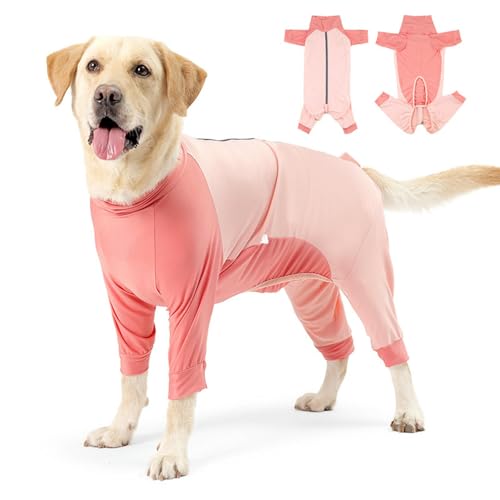 IUOUTG 手術のための犬の回復スーツ、雌の雄犬のための外科ワンピージャンプスーツ、柔らかいEの襟の代わり、通気性の反なめるシャツの後の去勢