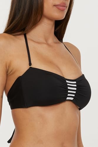 Trina Turk Women's Monaco Tab Bandeau Bikini Top, Adjustable, Tie Back, Swimwear Separates2