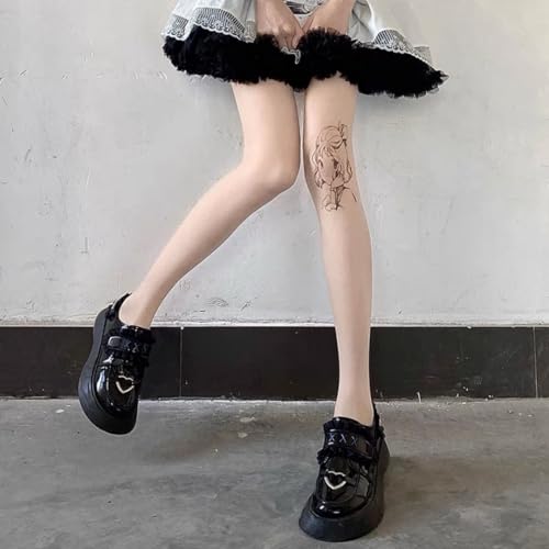 Image of Ulalaza Sparkle Hollow Out Letter Nude Colorful Rhinestone Hot Drilling Fishnet Pantyhose Tights for women Luminous