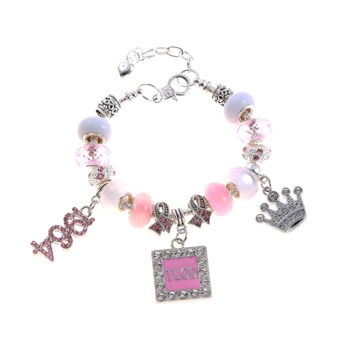 Pink Group Bling Crown 1964 TLOD Bracelets Top Lady Womenhood Organization Members Gifts Jewelry2