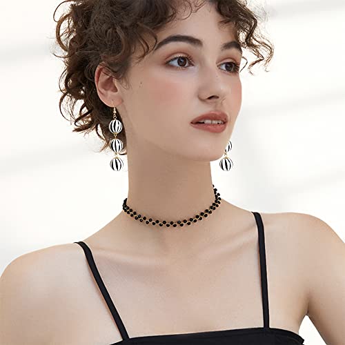 Unique Handmade Lightweight Long Three Nature Wooden Beaded Ball Dangle Drop Earrings Tribal Ethnic Vintage Bohemian Wood Chain Earring for Women Statement Jewelry Gifts4