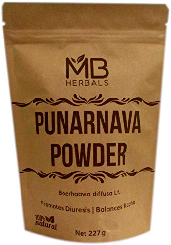 MB Herbals Punarnava Powder 227g | Boerhaavia diffusa Leaf Powder | Kapha Balancer | Detoxifier | Promotes Healthy Kidney Function | Natural Diuretic | Natural Rejuvenator