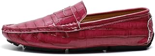 Mocasines for Hombre con Punta Redonda de Cuero Vegano a Cuadros Penny Mocasines Ligeros cómodos Antideslizantes clásicos for Fiesta