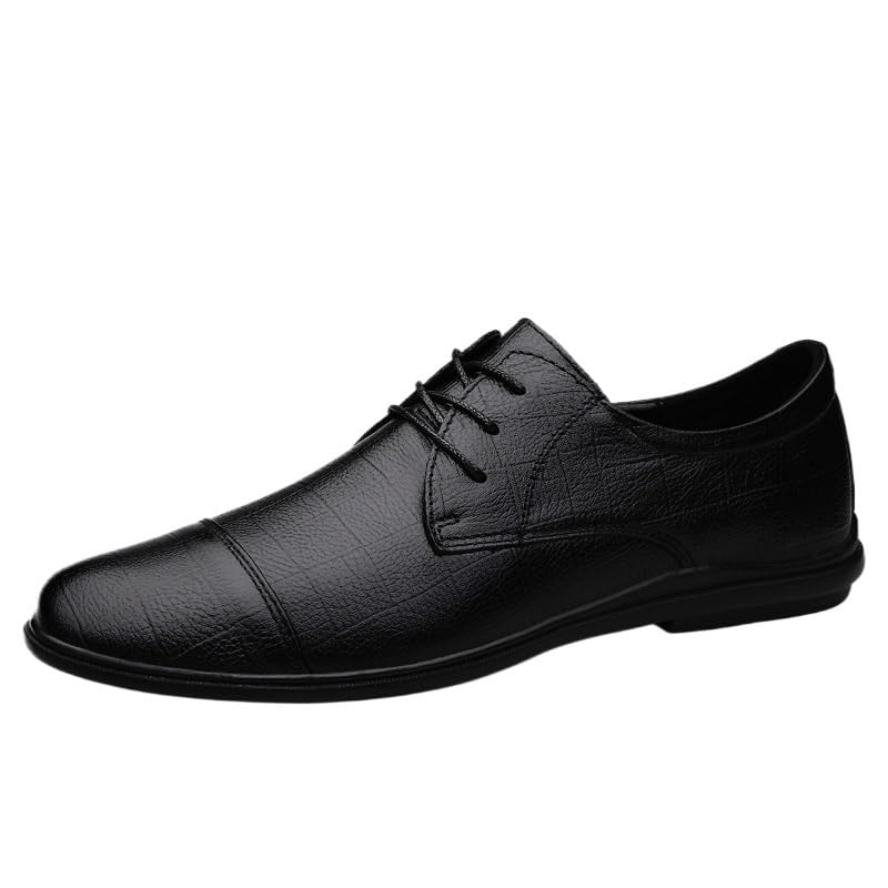 Men's Rubber Shoes Soft-Soled Lace-up Oxford Shoes Spliced ​​Casual Comfortable Shock-Absorbing Breathable Non-Slip Shoes for Men