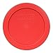 Pyrex 2 Cup Round Storage Cover #7200-pc for Glass Bowls (Pack of 6) - Red