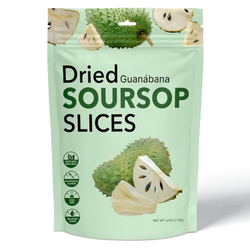 Life Plus Style Gourmet Hashtag Munch Dried Soursop Slices 6 Oz Bag Gluten-Free Non-GMO Healthy Natural Soursop Fruit Snack on the Go Travel Work and Party