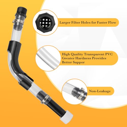 Image of Gas Cans Hose Kit, 4 Racing Vp Fuel Jug Hoses with 2 benders and 2 caps, Racing Jugs Hose Quick Fill Spout Replacement, for Gas Cans, Racing Vp Fuel Jug and 5 /5.5 Gallon Jugs