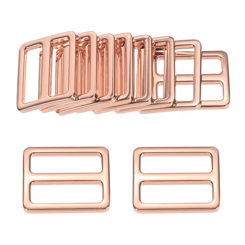M METERXITY 10 boucles glissières métal 1 pouce or rose