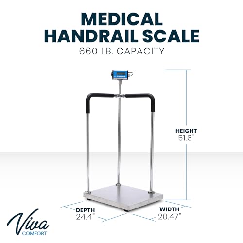 Vivacomfort 904-05 Medical Grade Digital Scale With Handles For Elderly, Bariatric Physician Scales thumb #2