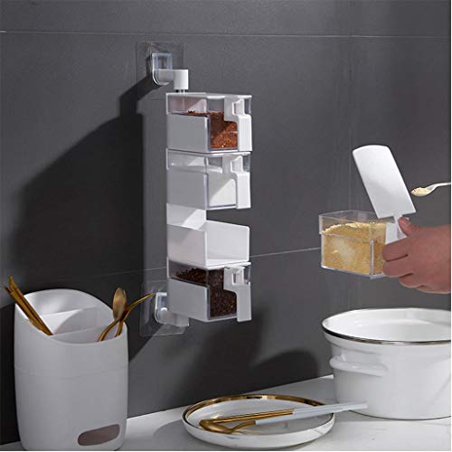 Suministros de cocina RJJ: combinación giratoria de frascos de pared de alta resistencia 4