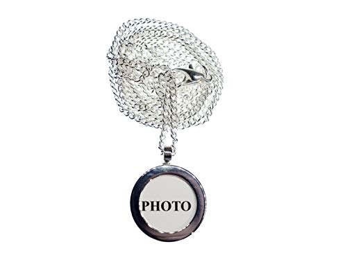 Collier photo 80cm Miniblings chaîne à billes argenté pour bijou fait main