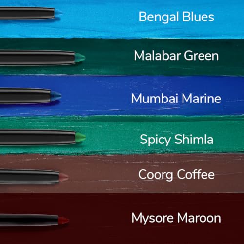 Image of LoveChild Masaba Colored Kajal, Mysore Maroon(Maroon)- Intense Color, Smooth Glide, Waterproof, Smudge-Proof Eye Pencil with Almond Oil, 0.3 g