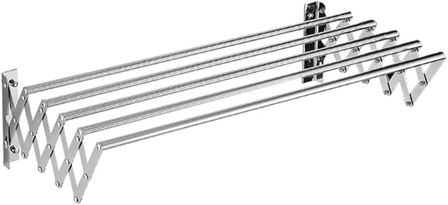 Space-Saving Hanger Stainless Steel Wall-Mounted Laundry Folding Drying Rack
