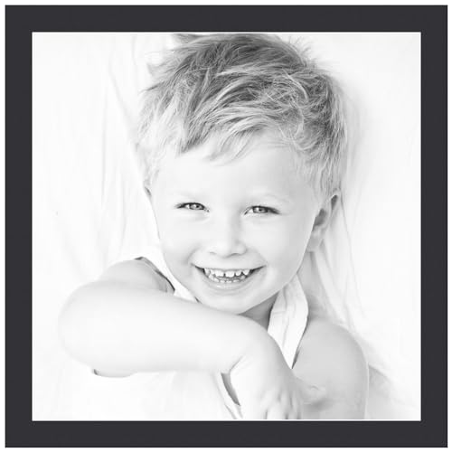 24x24 Smooth Black/Black Custom Mat for Picture Frame with 20x20 Opening Size (Mat Only, Frame NOT Included) - 1 Pack