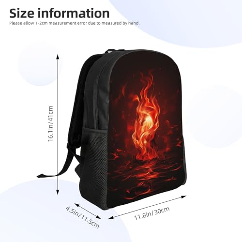 Travel Backpack Red Flame Carry on Backpack Lightweight Business 15.6inch Laptop Backpack for Men Women2