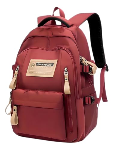 Mochila Feminina e Masculina Escolar Passeio Grande Capacidade Impermeável Lindo Modelo (vermelha)