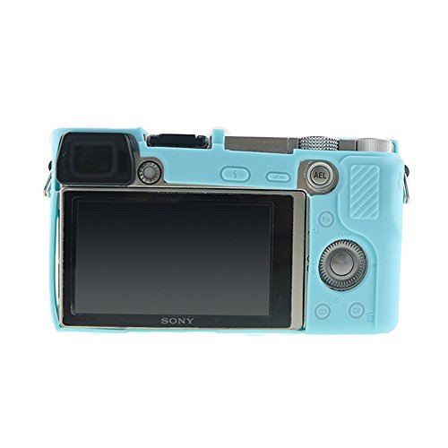 Hellowpower Snoy A6000 Camera Housing Camera Body Case Cover Soft Silicone Protective Accessory Rubber Detachable Protection Camera Bag For Sony A6000 Digital Camera (Blue) #TOP5