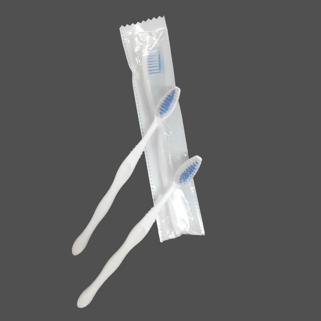 Pack of 100 pcs White Hotel Toothbrushes – Perfect for Hotel Guest Amenities, Hospitals, Homestays,Hotel and Guest House Toiletry Kits, Club Use and Travel Essentials (Supplied Loose Without Box)-image-5
