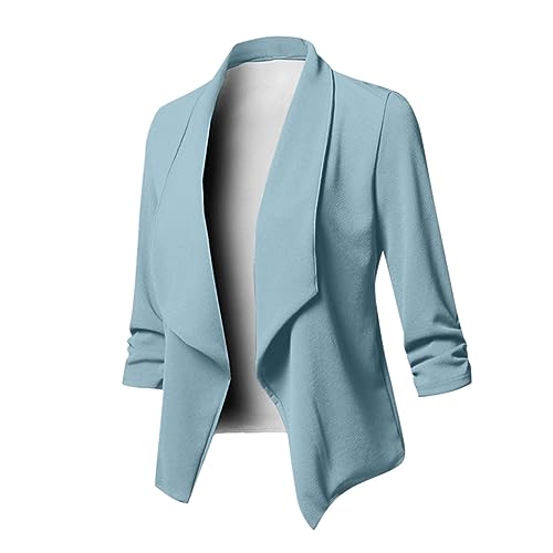 Blazers for Women Open Front Long Sleeve Cardigan Jackets Casual Solid Color Work Office Blazer Dressy Jackets