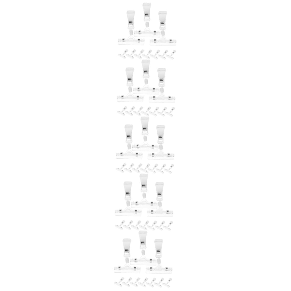 DOITOOL 50 Teiliges Drehbare Transparente Preisschildhalter Clips Verstellbare Werbeclip Halterung für Regale und Preisschilder Geeignet für Supermärkte Einzelhandel und