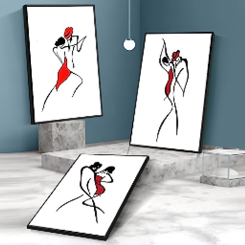 Affiche couple danse KEBIA | Toile romantique minimaliste 60x80cm