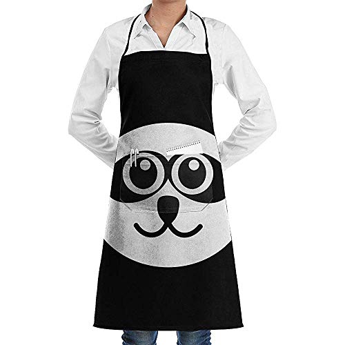AllenPrint Chef Apron,Roter Panda Clipart Stellen Berufsdrucken-Schellfisch-Küchen-Schutzblech Für Die Frauen-Frau-Damen...
