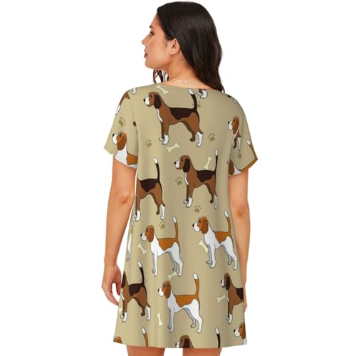Robe de maison manches courtes beagle contre la chaleur - 5
