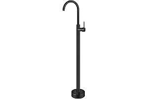 Aolemi Oil-Rubbed Bronze Freestanding Tub Filler - Single Function with Single Lever and Exposed Pipes