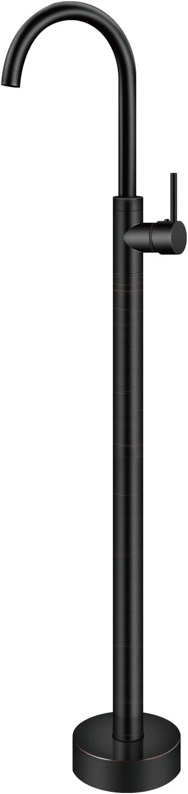 Aolemi Oil Rubbed Bronze Freestanding Tub Filler Floor Mounted Single Handle Bathtub Faucet Single Lever Brass Mixer Tap