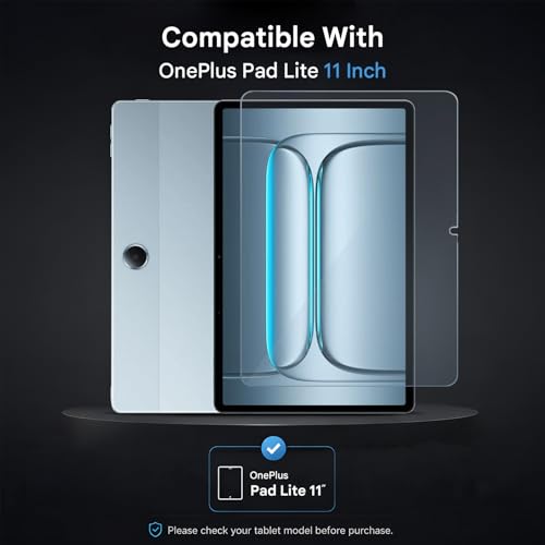 Image of HUMBLE Tempered Glass for OnePlus Pad Lite 11 Inch Tablet | 9H Hardness | HD Clear | Bubble Free | Anti Scratch | Case Friendly Fit | Smooth Touch Response | Oleophobic Coating | Easy Installation