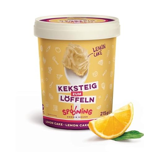 Spooning - Original Spooning Cookie Dough Lemon Cake, Keksteig zum Löffeln, Keksteigmischung, 1x 215g, Vegan