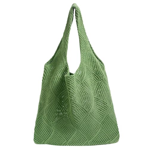 Augesak Strandtasche Damen, Häkeltasche Beach Bag, Gestrickte...