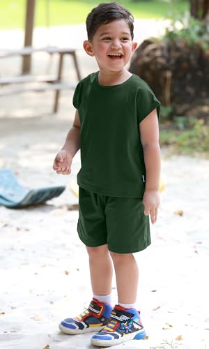 Image of KOH KOH Kids 2026 Toddler Muscle Tee Sleeveless Tank Top Matching Shorts Set