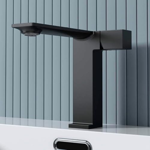 Robinet de salle de bain mitigeur lavabo laiton gris pistolet 1 trou