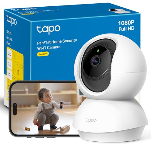 Tapo - Cámara IP WiFi 360° Cámara de Vigilancia FHD 1080p,Visión