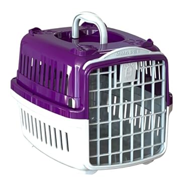 Caixa de Transporte Pet Gatos e Cães Pequeno Médio e Grandes (Lilás, Nº2 até 10kg)
