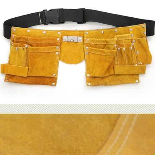 Pochette à outils sécurisée et ceinture multifonction en cuir kaki - 3