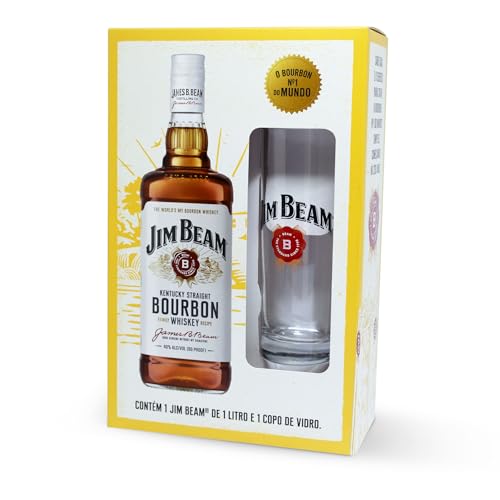 Kit Whisky Jim Beam White 1L + Copo