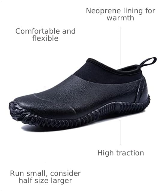 Image of TENGTA Unisex Waterproof Garden Shoes Womens Rain Boots Mens Car Wash Footwear