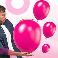 PartyWoo Hot Pink Balloons 102 pcs Different Sizes of 18 12 10 5 Inch Magenta Fuchsia Dark Pink Balloon Arch Kit Garland for Valentine's Day Baby Shower Princess Birthday Party Decorations Pink-Y12