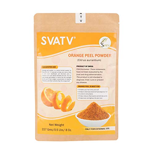 SVATV Orange Peel Powder| Natural, Soft and Smooth Skincare Powder | Face Pack | Used for Soap making – 227g , Half Pound