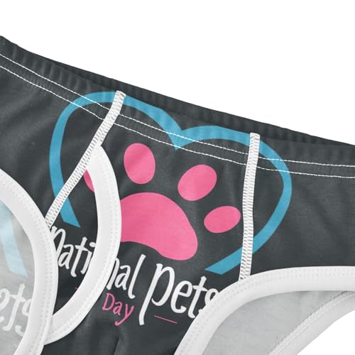ODAWA National Pets Day Underwear Briefs, Toddler Boy Underwear 2T4