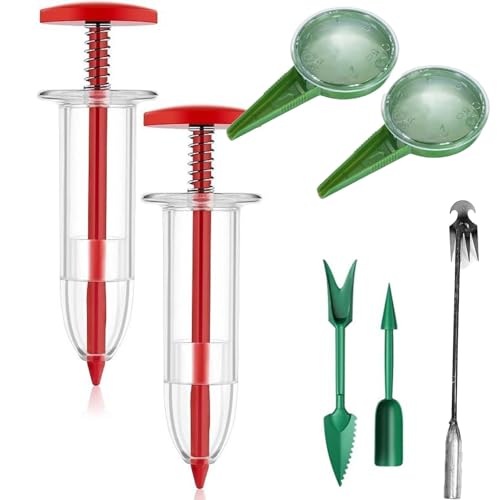 Set 6 Mini Dispensadores de Semillas Manuales para Jardín