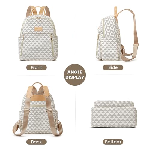 Image of Backpacks for Women Fashion PU Leather Bag Multipurpose Design Convertible Satchel Bag Travel Backpack Handbag and Purse 2Pcs