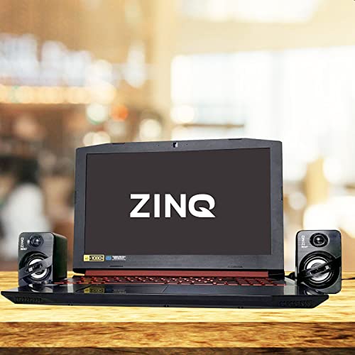 Zinq Beast Portable Laptop/Desktop USB 2.0 Powered Multimedia Speaker with AUX Input, deep bass, LED Lights (Black) - Image 3